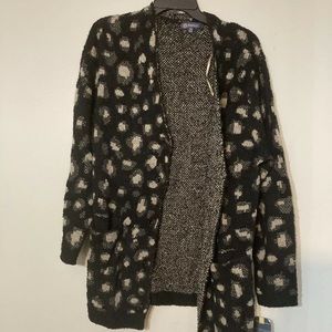 New Women's Democracy Leopard Printed Knit Cardigan NWT MED Sweater Size M
